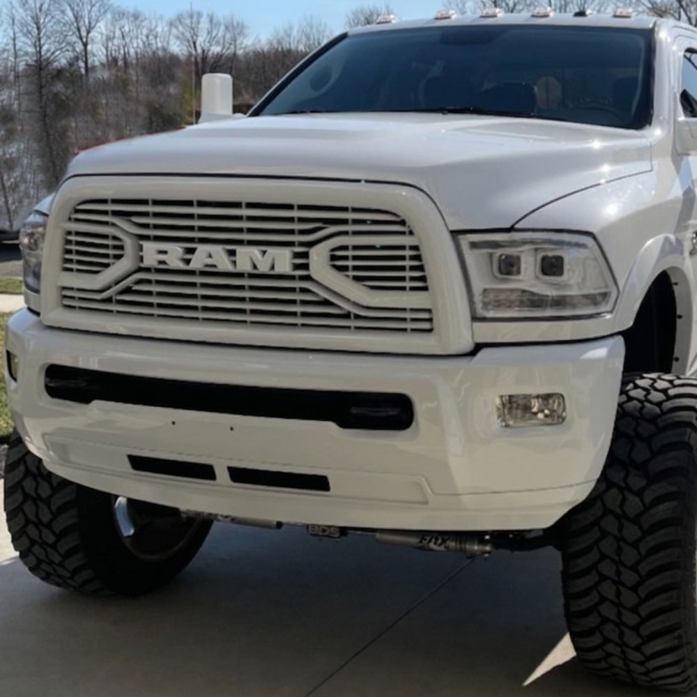 For 2013-2018 Dodge Ram 2500 3500 Grille Big Horn Style Front Grill Bright White Mesh with Letter