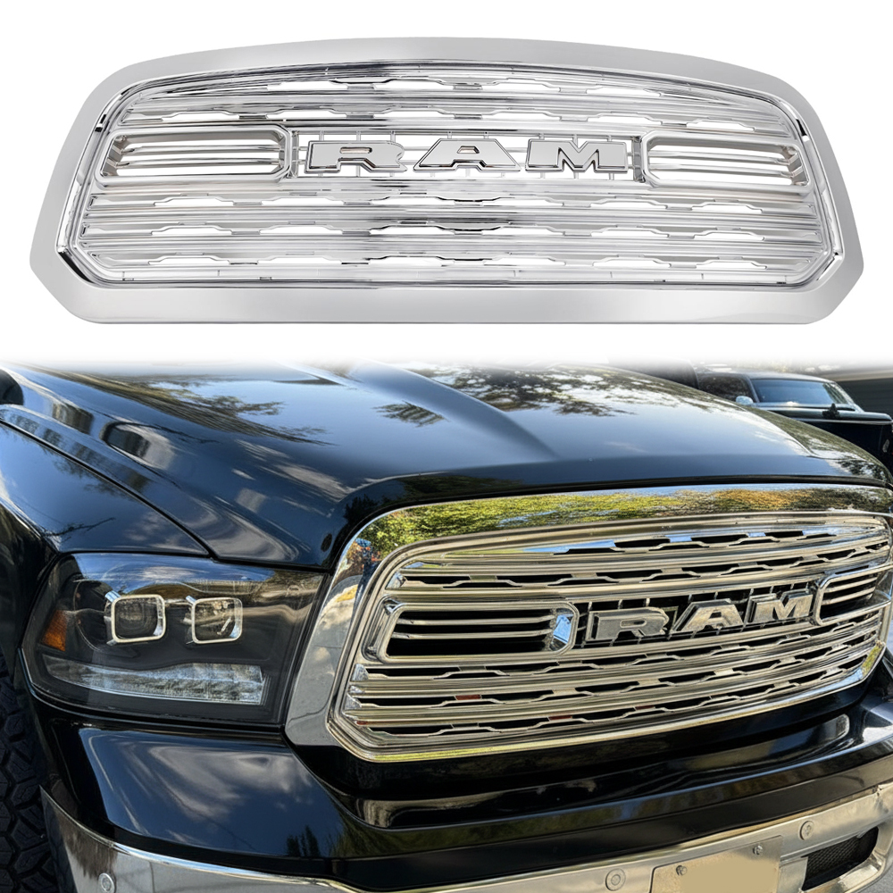 For 2013-2018 Dodge Ram 1500 Grill Limited Style Chrome Front Grille with Letter