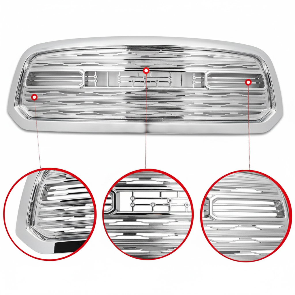 For 2013-2018 Dodge Ram 1500 Grill Limited Style Chrome Front Grille with Letter