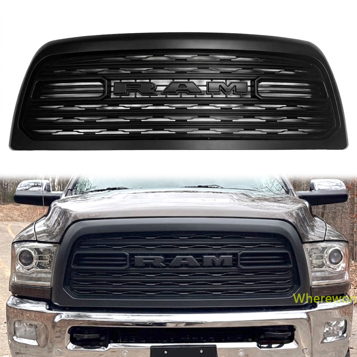 For 2013-2018 Dodge Ram 2500 3500 Grill Limited Style Front Grille Matte Black