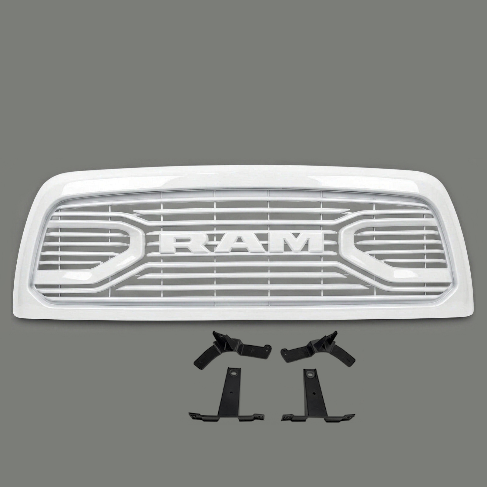 For 2013-2018 Dodge Ram 2500 3500 Grille Big Horn Style Front Grill Bright White Mesh with Letter