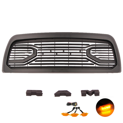For 2013 2014 2015 2016 2017 2018 Dodge Ram 2500 3500 Grille Big Horn Style Front Grill with Led Light