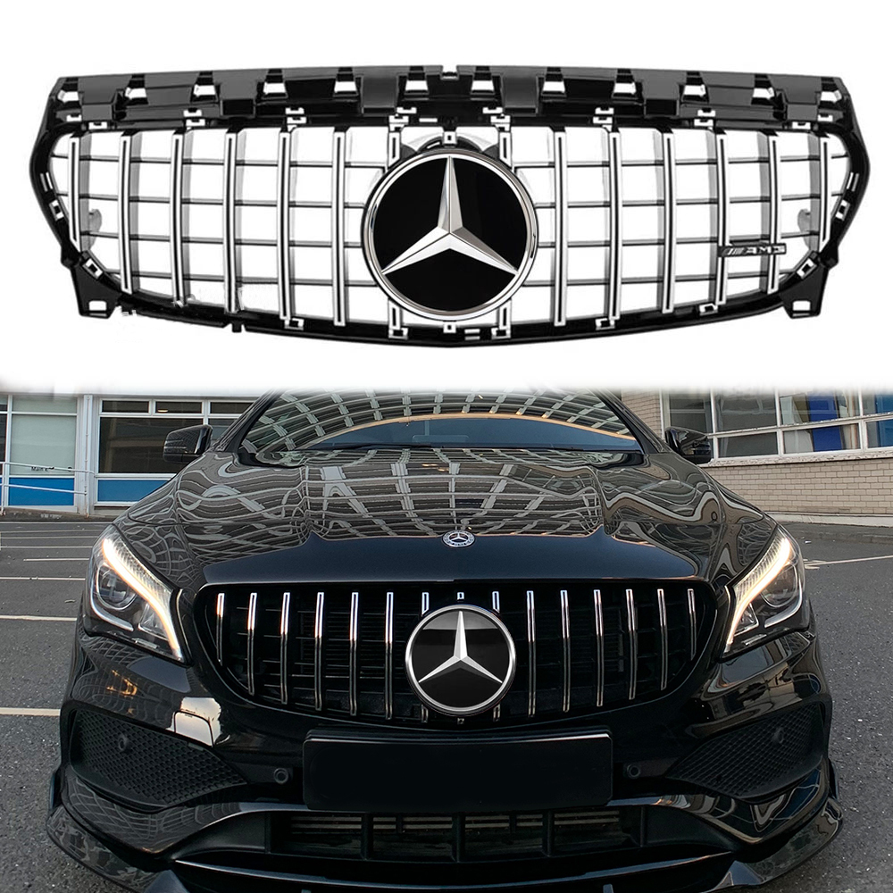 For 2013-2019 Mercedes Benz W117 CLA-Class CLA250 CLA200 Grill Panamericana GTR Front Grille Chrome 