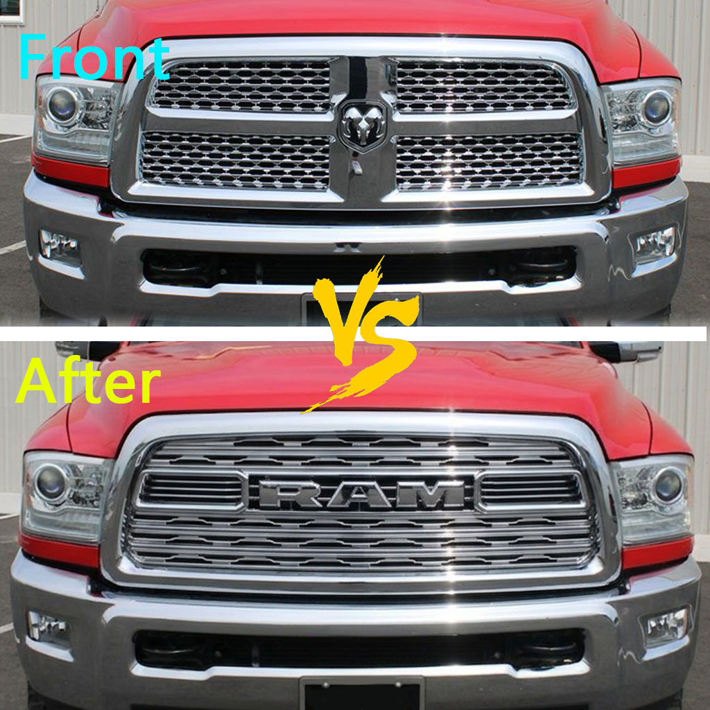 Chrome Front Grille For 2013-2018 Dodge Ram 2500 Grill LTD Style w/Letter