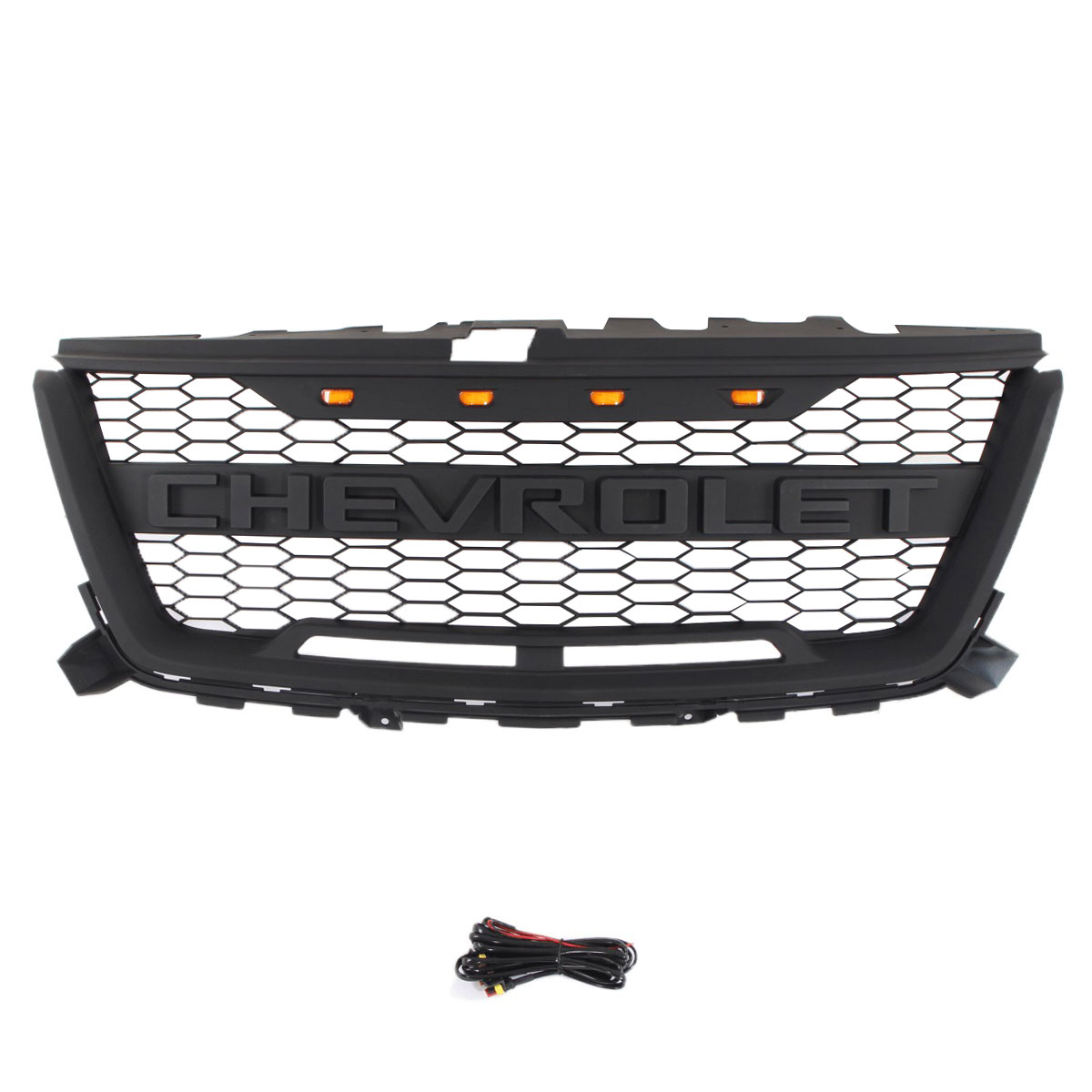 Front Grille For Chevrolet Colorado Z71 WT LT 2015-2020 Upper Grill with LED Light