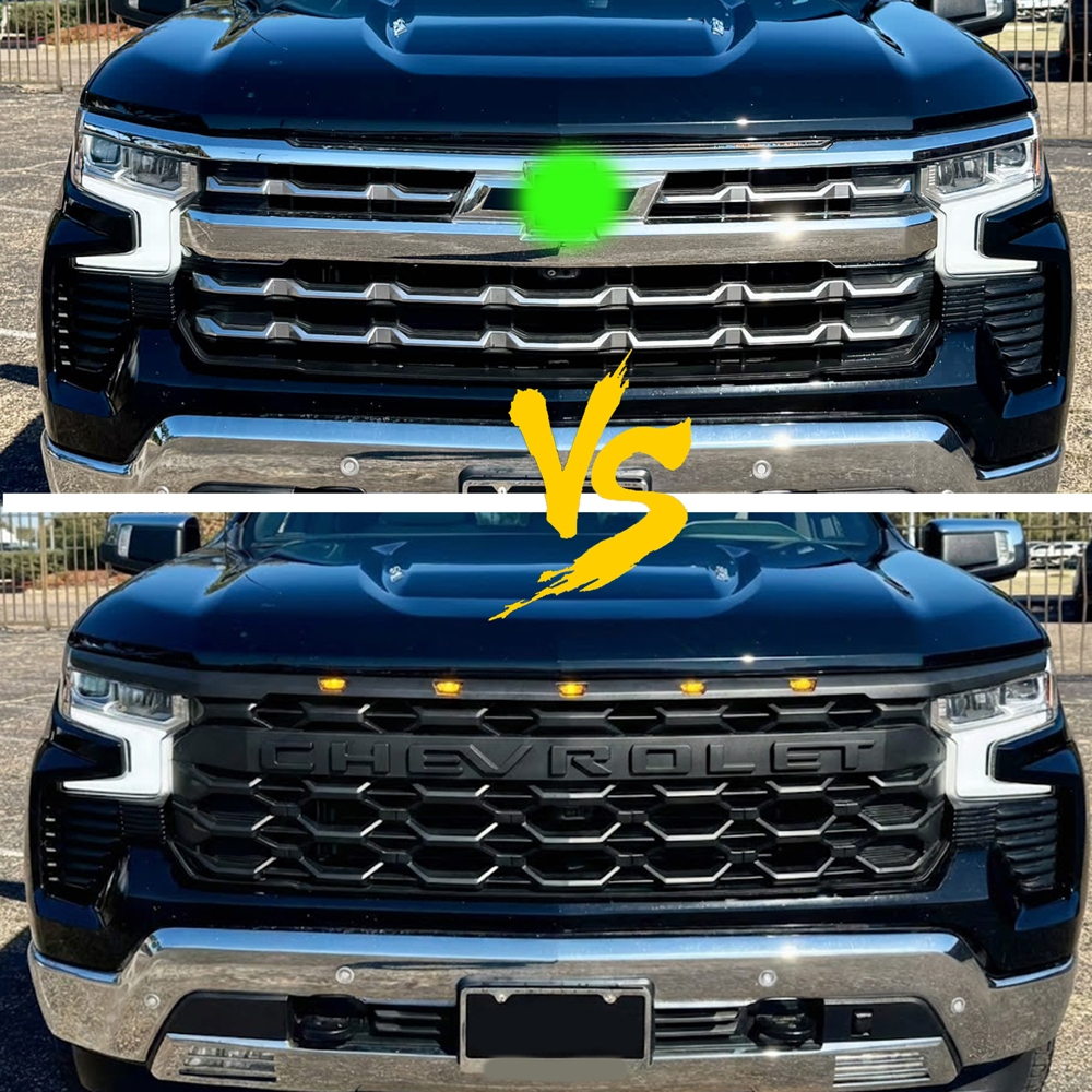 For 2022-2024 Chevrolet Silverado 1500 Front Grill W/ Camera Hole