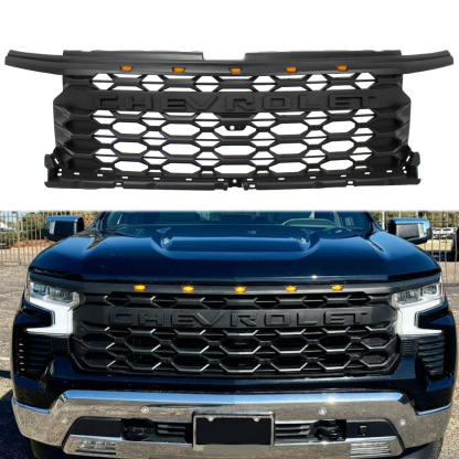 For 2022-2024 Chevrolet Silverado 1500 Front Grill W/ Camera Hole