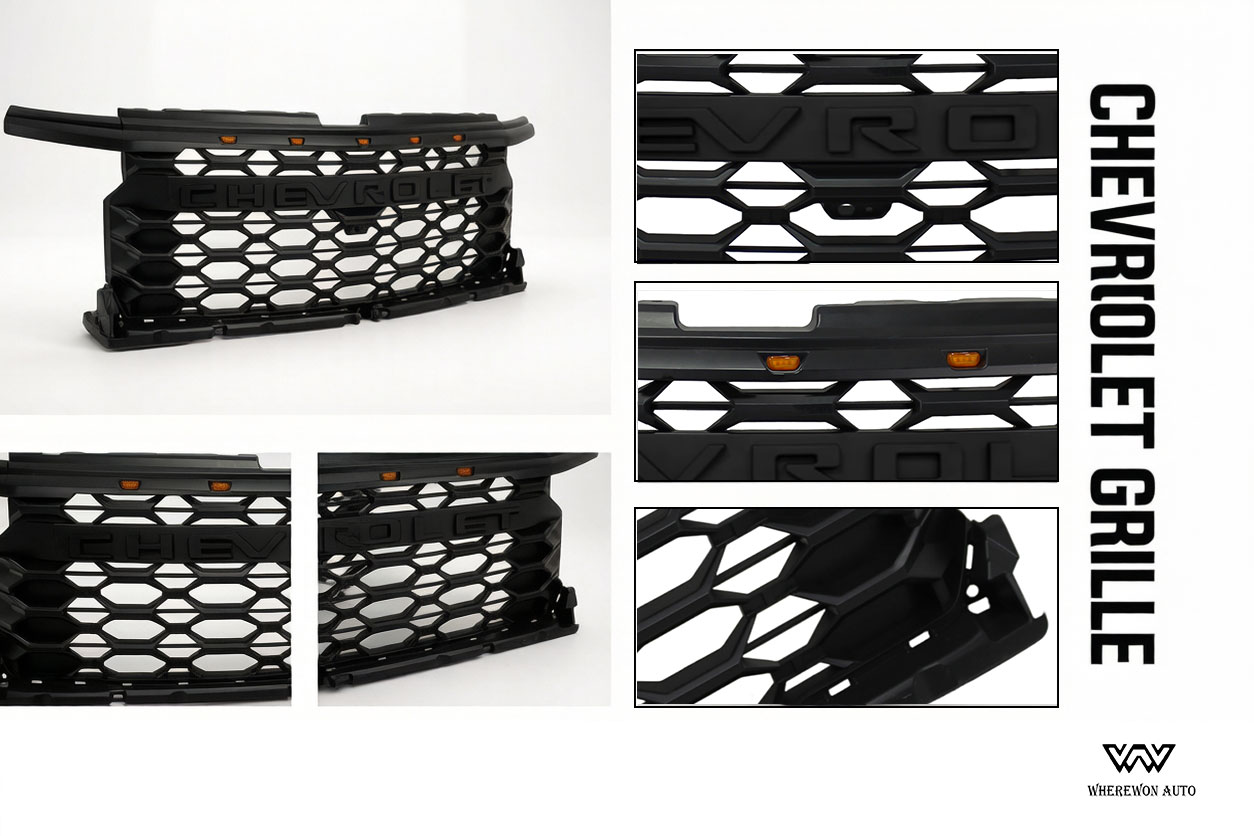 For 2022-2024 Chevrolet Silverado 1500 Front Grill W/ Camera Hole