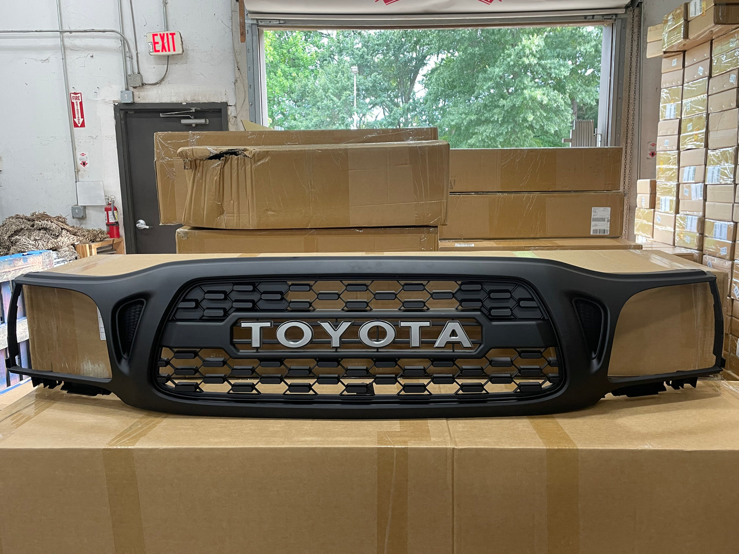 Front Grille For Toyota Tacoma 2001-2004 Grill Matte Black Mesh with Letter