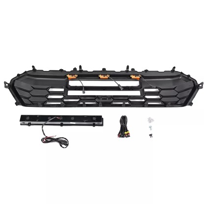 For 2024-2025 Toyota Tacoma TRD Pro Grille Front Grill Bumper With LED & Light Bar