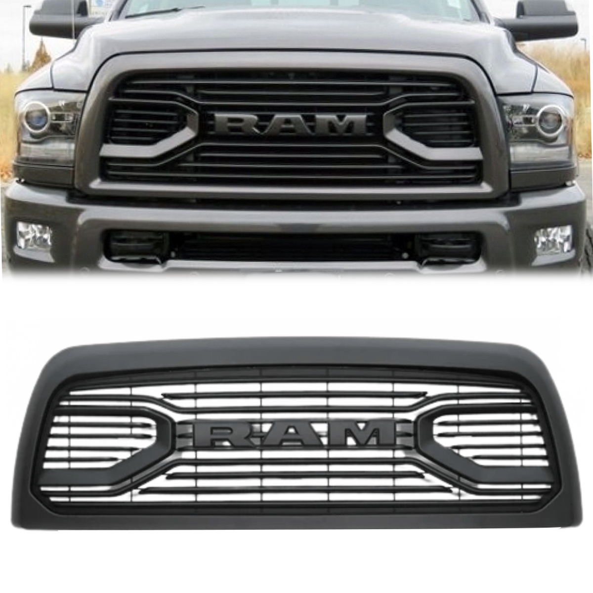 For 2010-2018 Dodge Ram 2500 3500 Front Grille Big Horn Style Grill with Letter