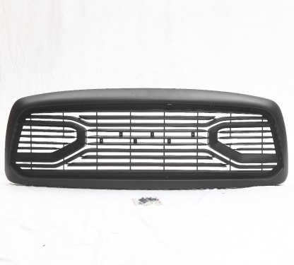 Front Grille For 2002-2005 Dodge RAM 1500 Big Horn Style Grill w/ Letters Matte Black