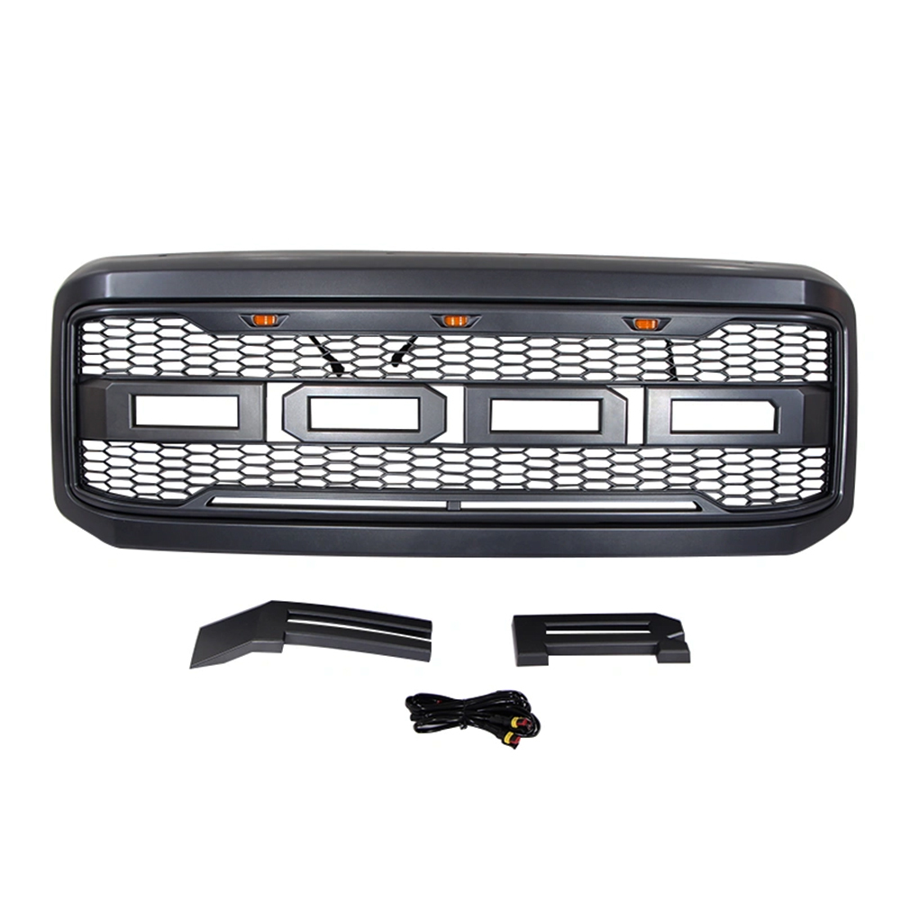 For 2005-2007 F250 F350 Ford Super Duty Front Bumper Raptor Style Grille Grill W/Letter