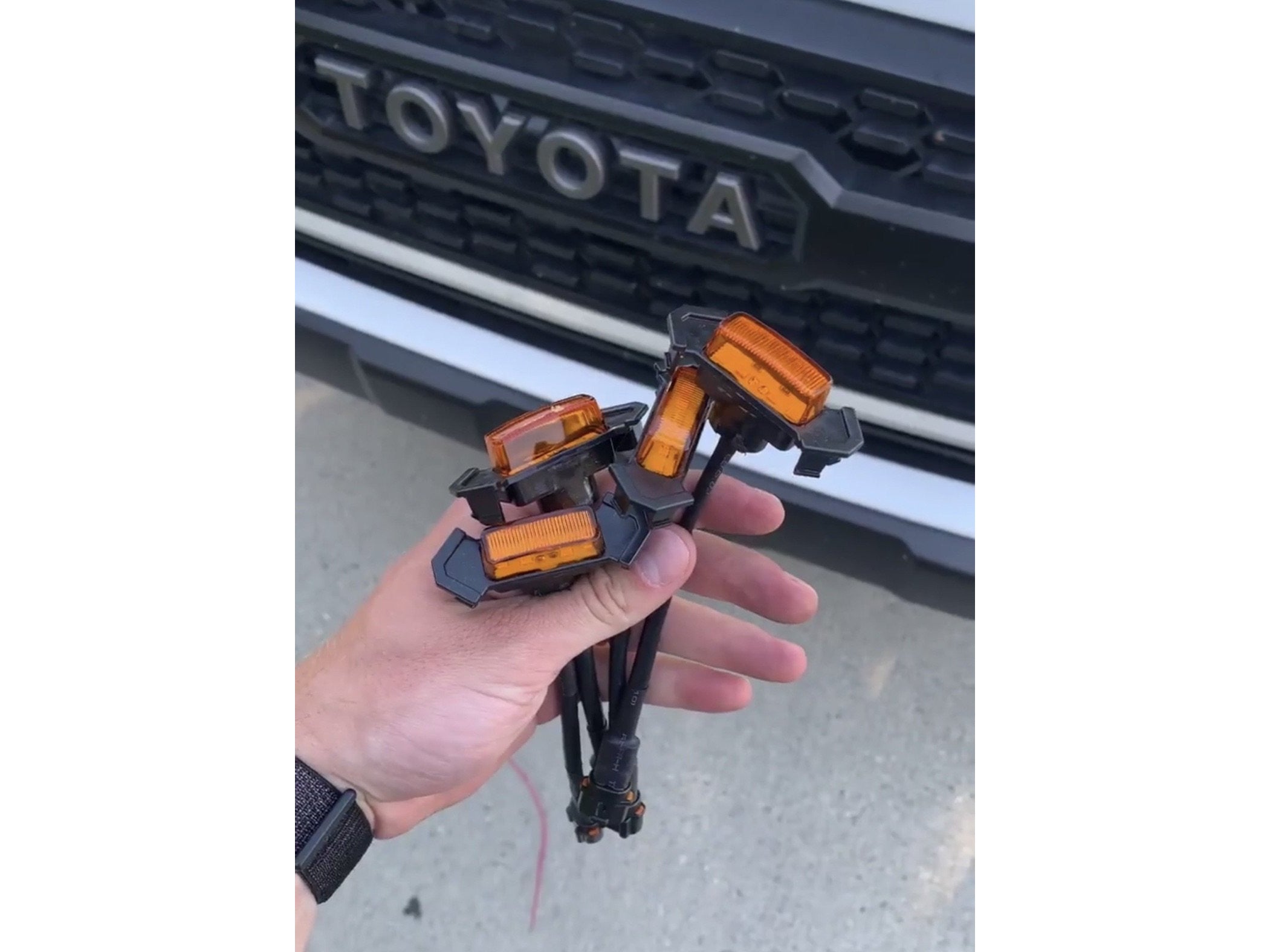 For 2016-2022 Tacoma TRD Pro Front Grille Bumper Hood Matte Black Grill W/Letter