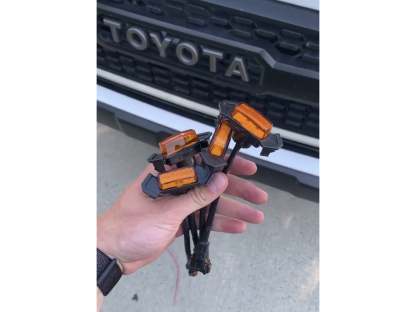 For 2016-2022 Tacoma TRD Pro Front Grille Bumper Hood Matte Black Grill W/Letter