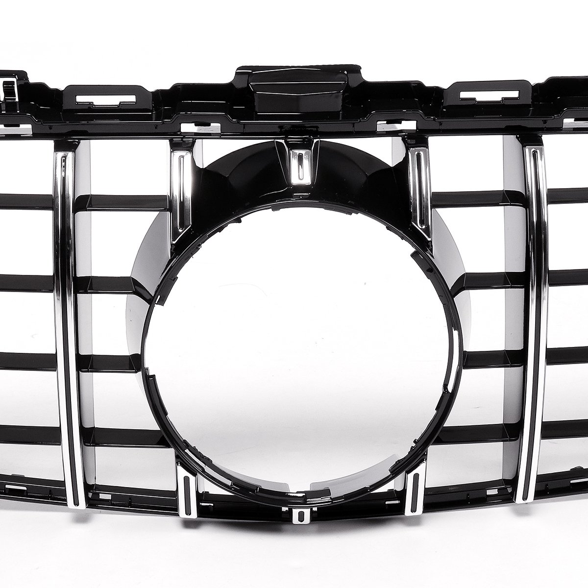 thumbnail image 2 of For Mercedes W205 C250 C300 C43 2014-2018 GT R Style Front Grille – Gloss Black Direct Replacement 2 of 6