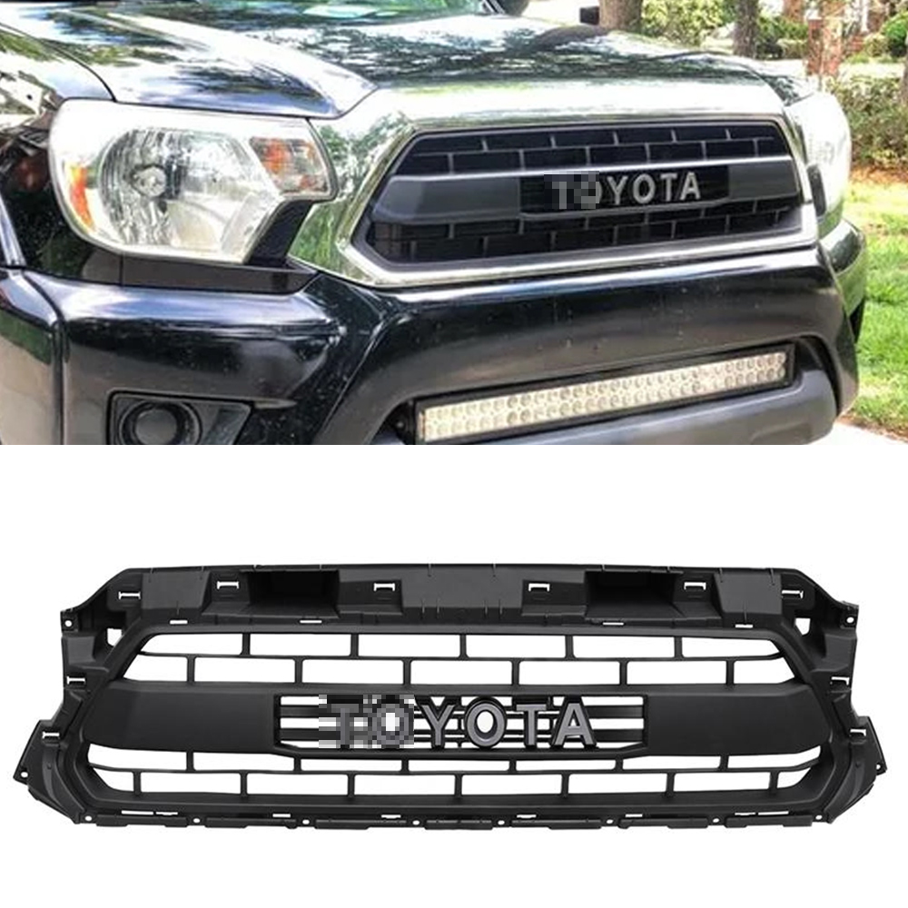 Front Grille For Toyota Tacoma TRD Pro 2012 2013-2015 Bumper Grill Mesh w/Letter