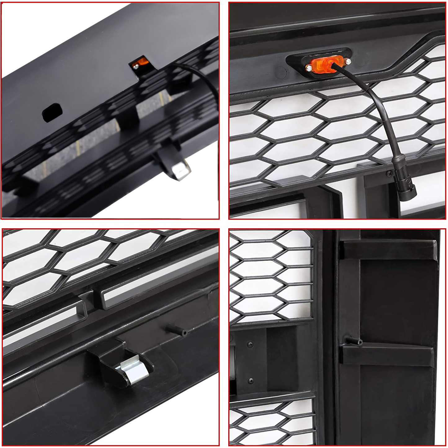 For 2005-2007 Ford Super Duty F250 F350 F450 F550 Grill Raptor Style Grille w/Led Light