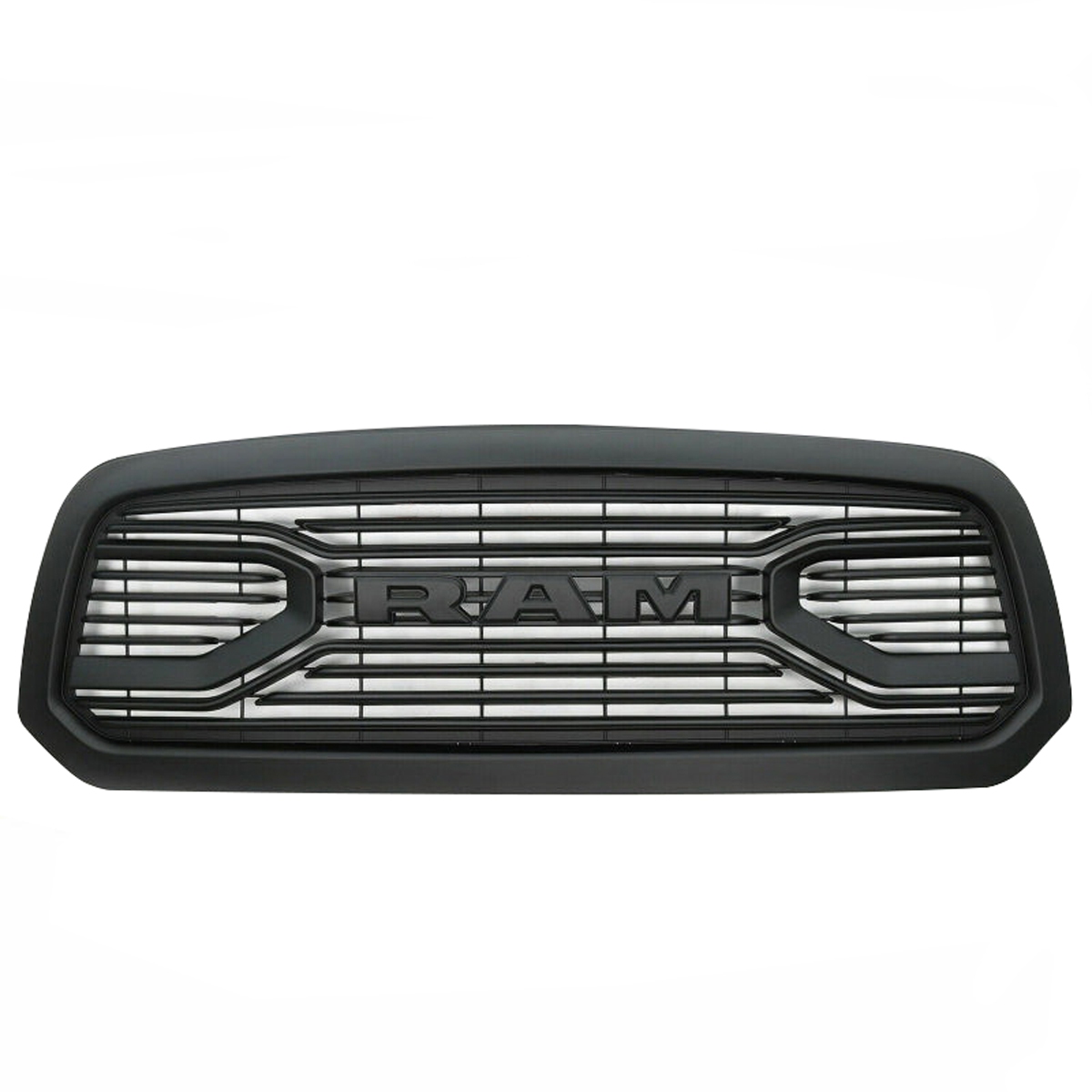 For 2013-2018 Dodge Ram 1500 Grill Big Horn Style Front Grille with Letter Matte Black