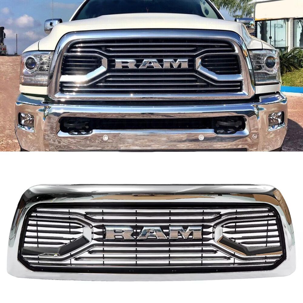 Front Grille for 2013-2018 RAM 2500 3500 Big Horn Style Chrome Grill W/ Letters