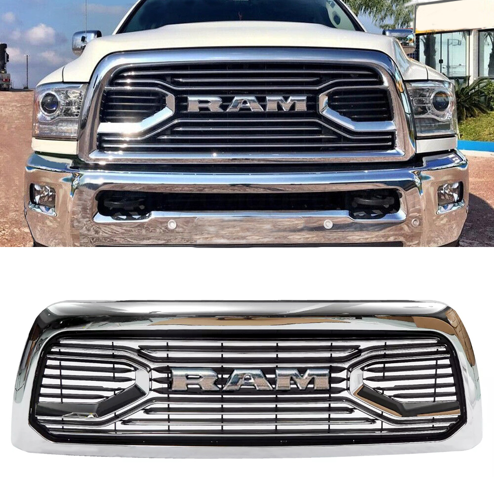 Front Grille for 2013-2018 RAM 2500 3500 Big Horn Style Chrome Grill W/ Letters