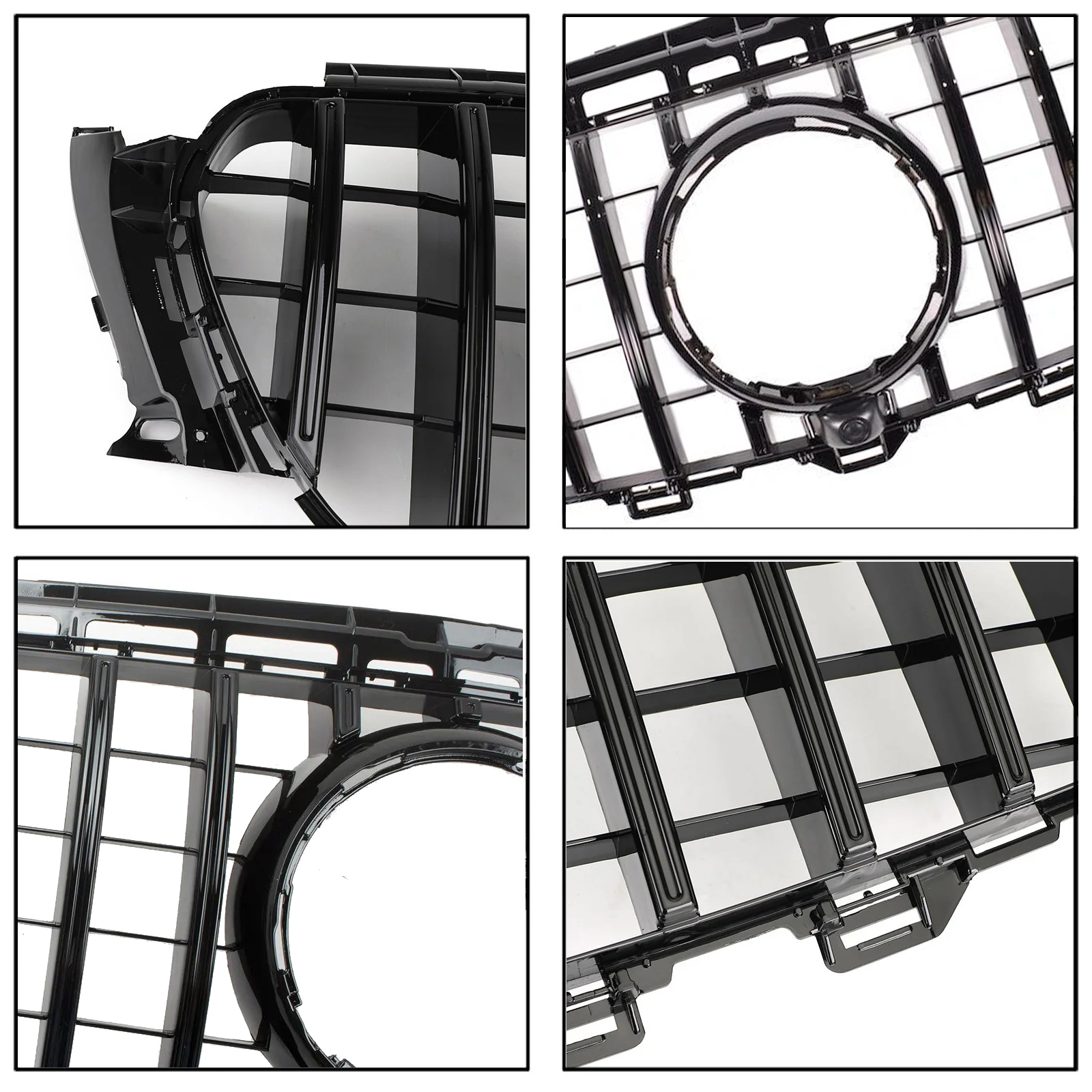  For 2016-2020 Mercedes Benz W213 E-CLASS E200 E300 E350 E43 GT Style Grille Gloss Black