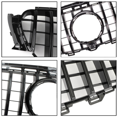 For 2016-2020 Mercedes Benz W213 E-CLASS E200 E300 E350 E43 GT Style Grille Gloss Black