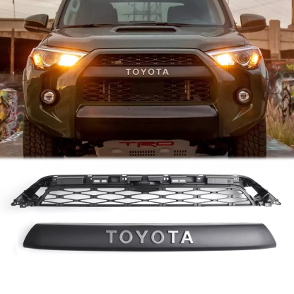 for Toyota 4Runner 2020-2023 TRD PRO Black 2 Piece Front Bumper Grille Grill