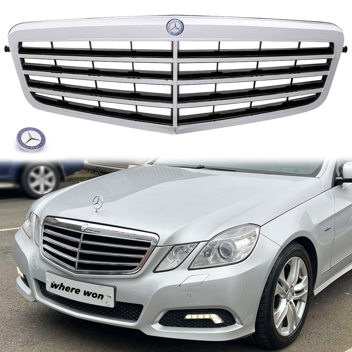 Grill For Mercedes Benz W212 E-Class E550 E350 E63 AMG Style 2010-2013 Grille