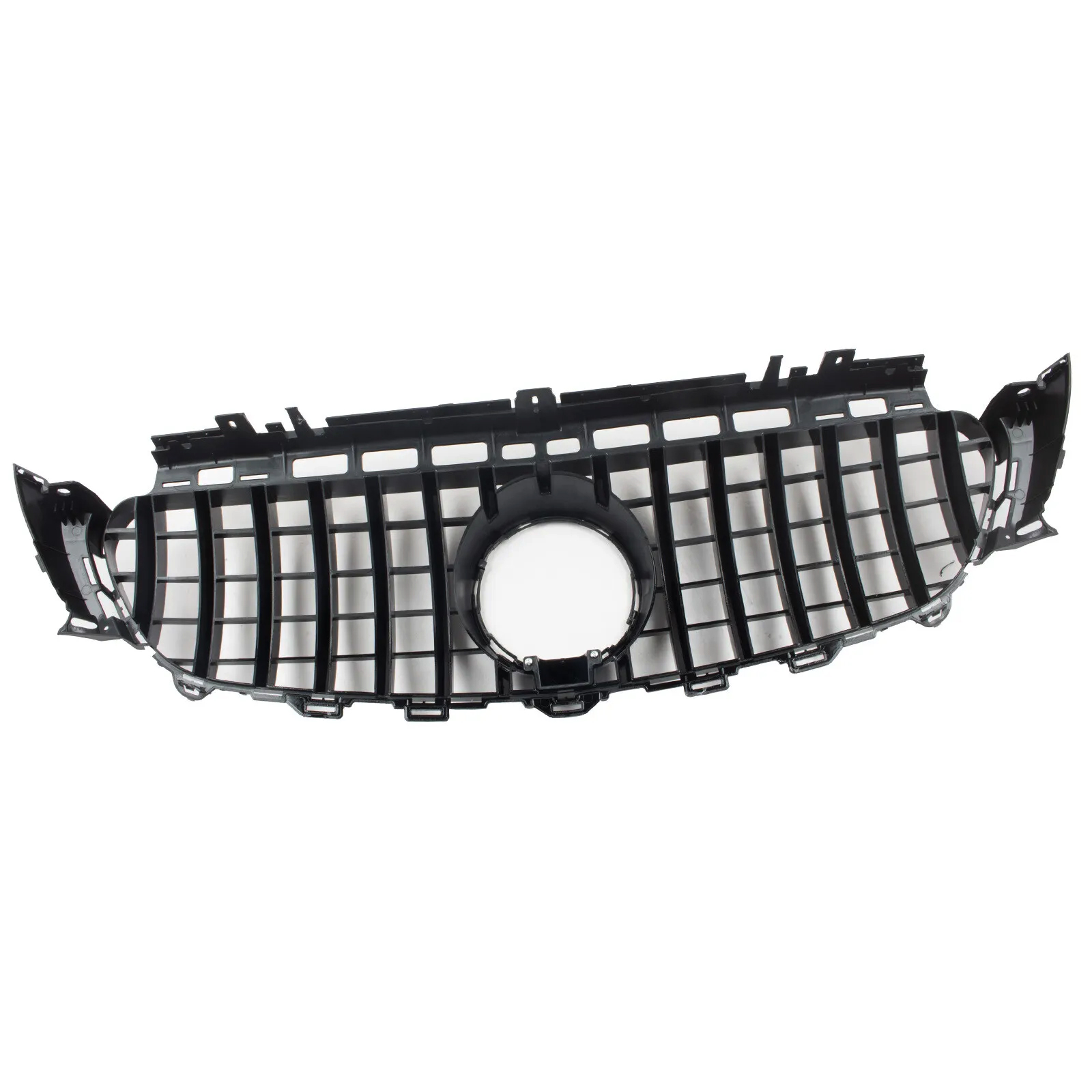 GT R Grille Fit Mercedes Benz W213 E-CLASS 2016-2020 W/ Camera Hole Black