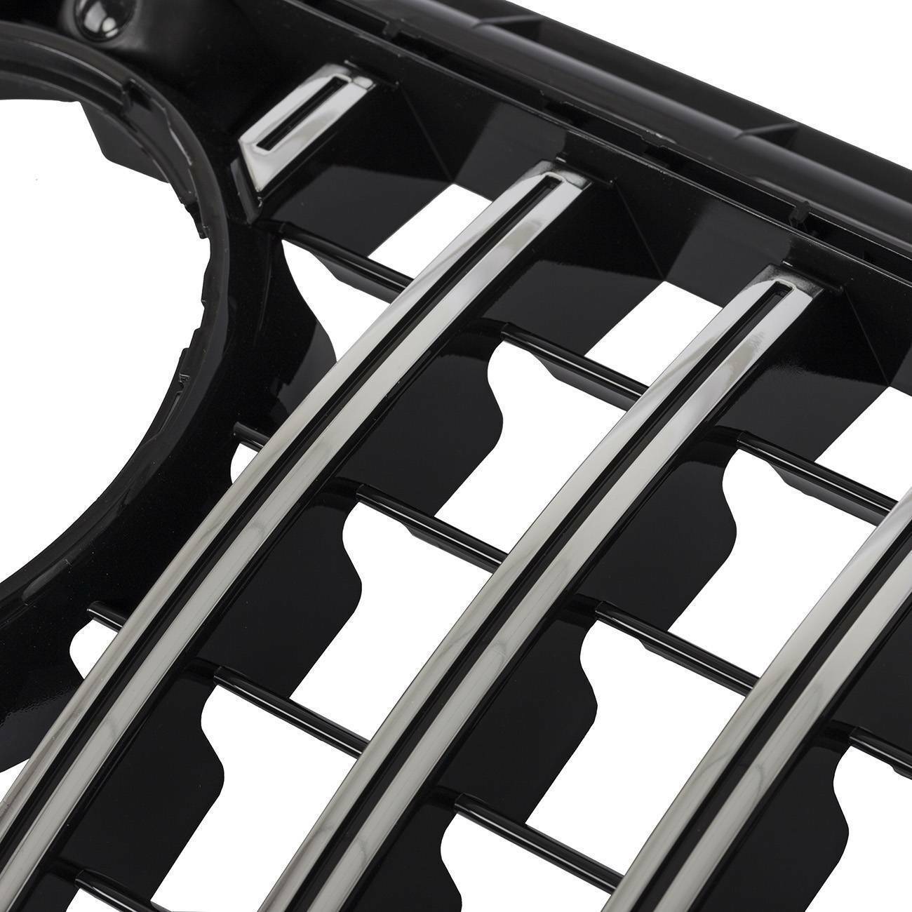 GT R Grille Fit Mercedes Benz W213 E-CLASS 2016-2020 W/ Camera Hole Black