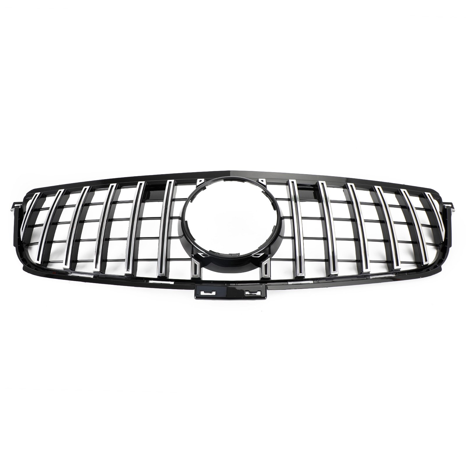 GT Style Front Grille Chrome Black For Mercedes Benz W166 2012-2015 ML350 ML400 ML550 AMG