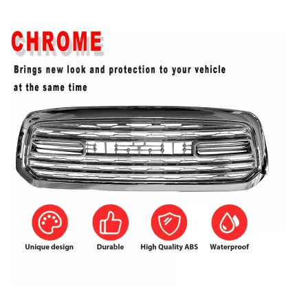 Grille For 2013-2018 Dodge Ram 1500 Grill Limited Style Grille with Letter Chrome
