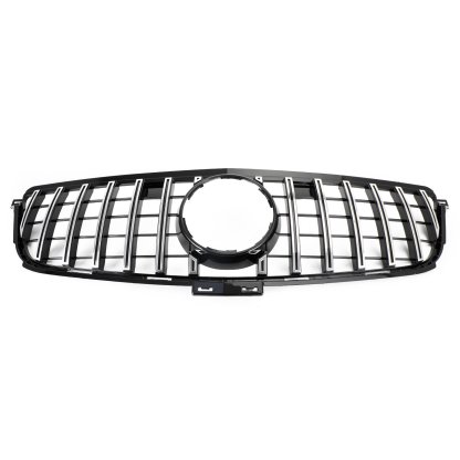 GT Style Front Grille Chrome Black For Mercedes Benz W166 2012-2015 ML350 ML400 ML550 AMG