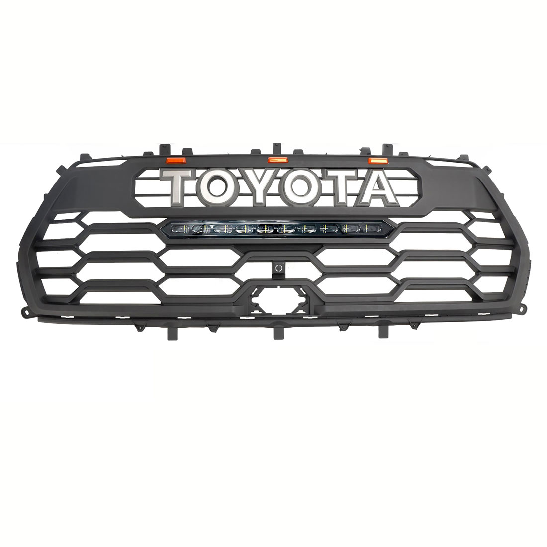 For 2023-2025 Toyota Sequoia Grill TRD PRO Front Grille With LED Light & Letter