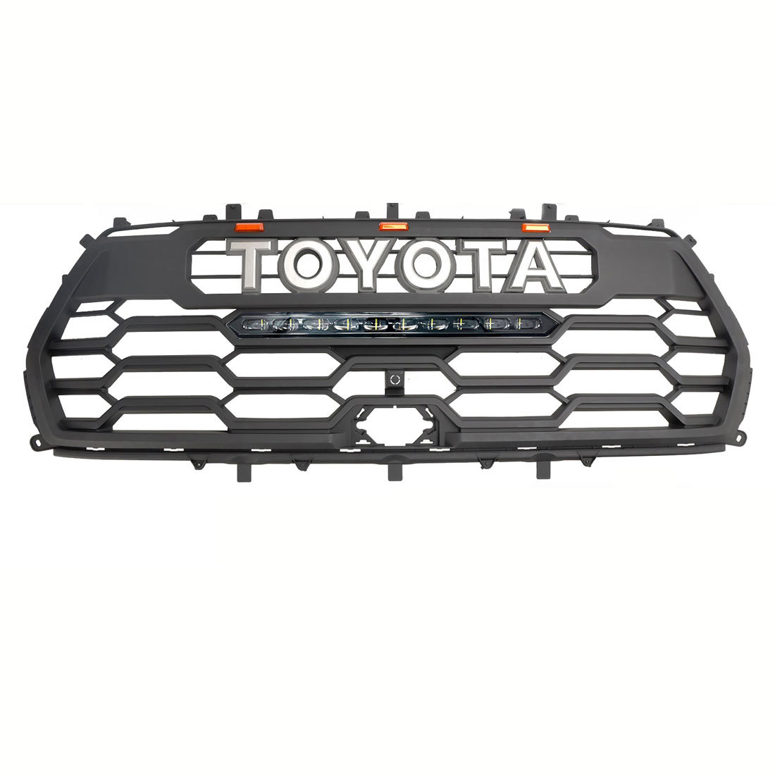 For 2023-2025 Toyota Sequoia Grill TRD PRO Front Grille With LED Light & Letter
