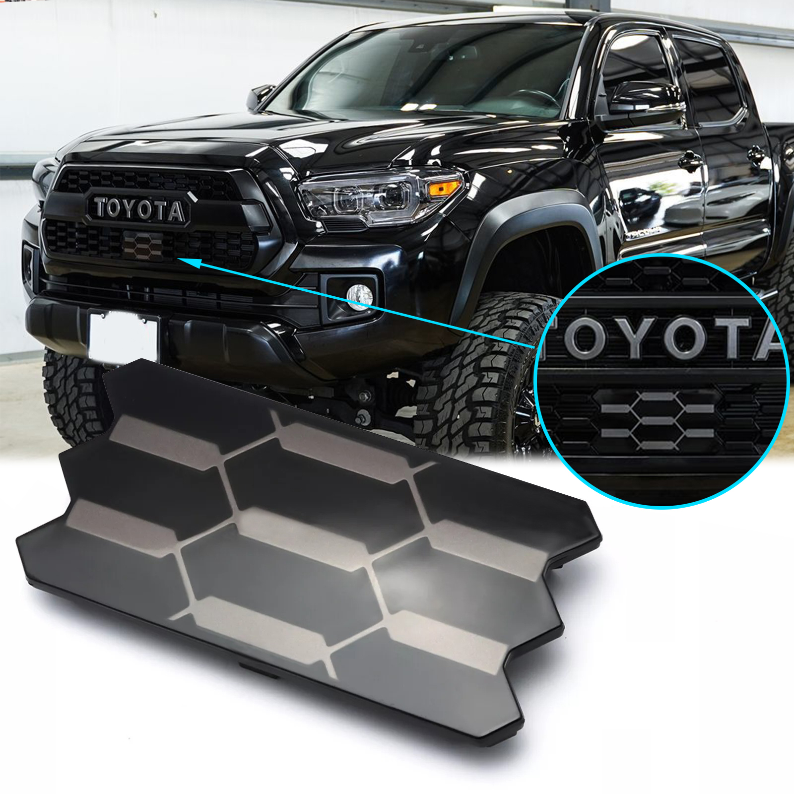 Grill Garnish Sensor Cover OE #53141-35060 For Toyota Tacoma TRD PRO 2018-2023