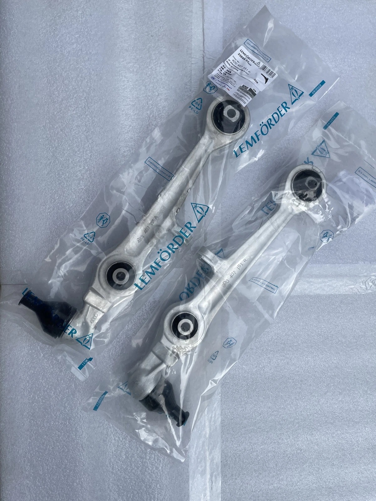 4x OE Lemforder Front Lower Forward Rearward Control Arms Kit for Audi A4 A6 C5