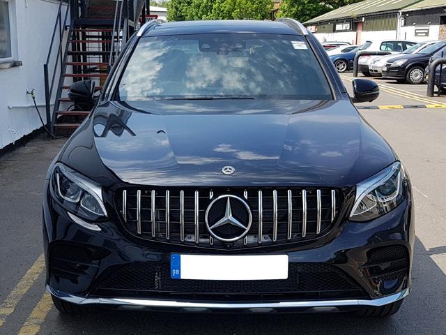 GTR Style Grill For 2015-2019 Mercedes Benz X253 GLC-CLASS GLC300 GLC43 Grille W/ Emblem 