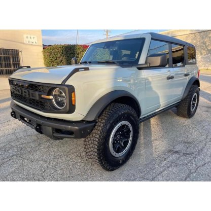 Front Grille For 2021-2023  Ford Bronco Raptor Style Bumper Grill  With LED Lights Matte Black