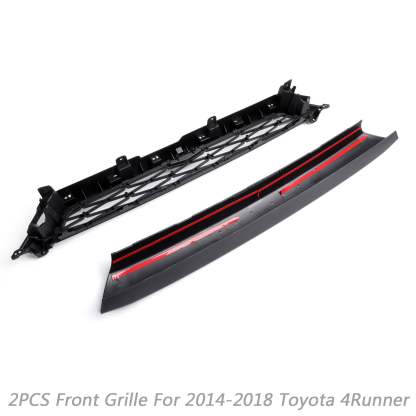 For 2014-2019 Toyota 4Runner TRD Pro Style Grille Matte Black Front Grill W/ Letters