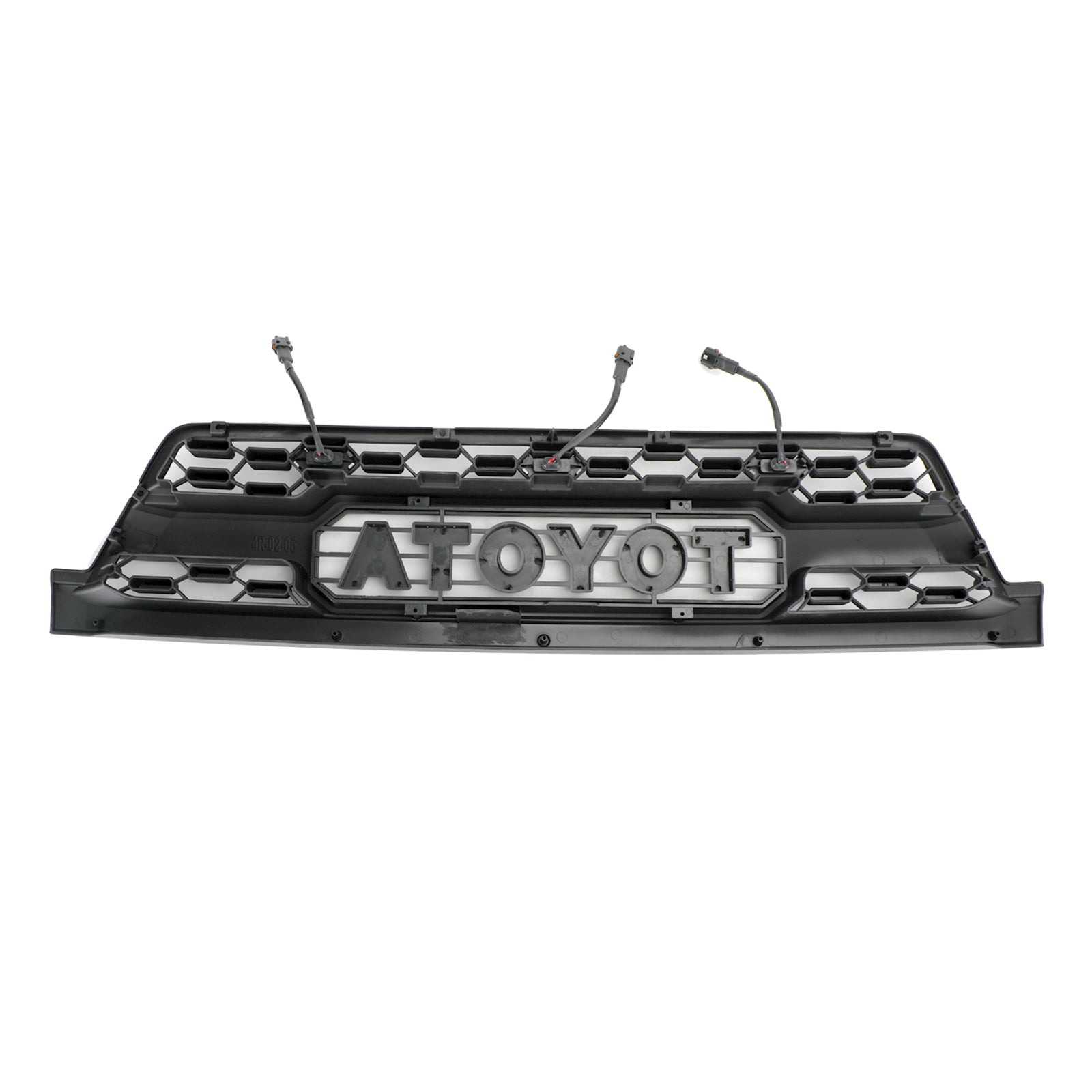 Front Grille For 2003-2005 Toyota 4Runner Grill Matte Black W/ Letters Led Lights