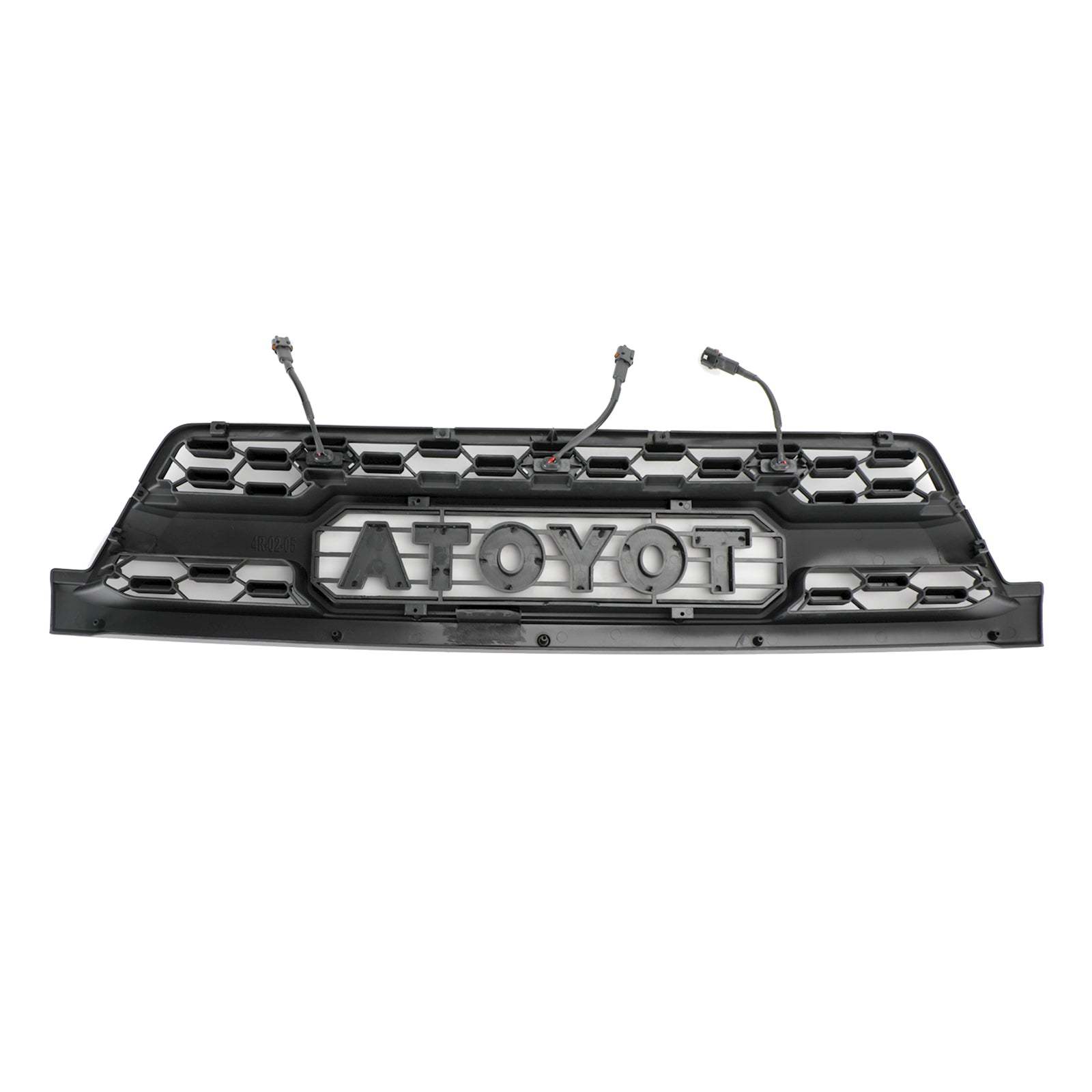 Front Grille For 2003-2005 Toyota 4Runner Grill Matte Black W/ Letters Led Lights