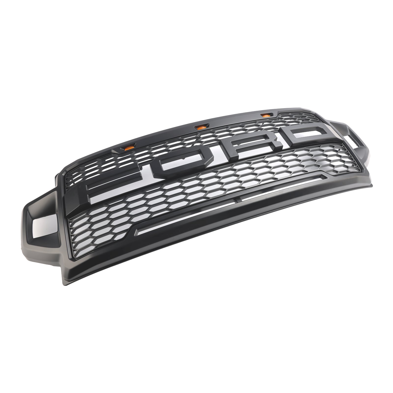 For 2020 2021 2022 Ford F250 F350 Super Duty Grill Raptor Style Front Grille W/ LED Lights Matte Black