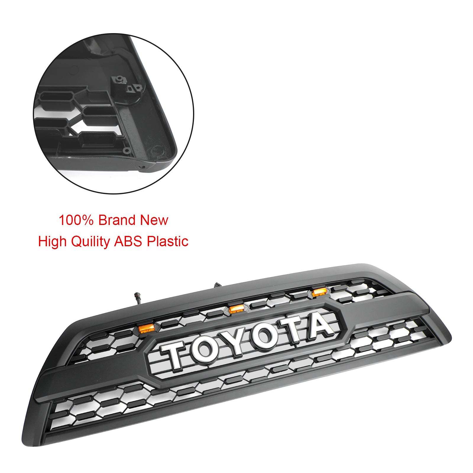 For 2006-2009 Toyota 4Runner TRD Style Grill Front Grille Matte Black W/ Letters