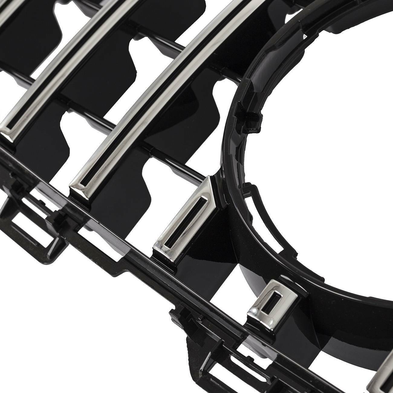 GT R Grille Fit Mercedes Benz W213 E-CLASS 2016-2020 W/ Camera Hole Black