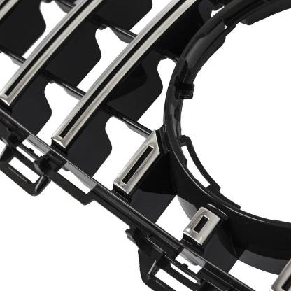 GT R Grille Fit Mercedes Benz W213 E-CLASS 2016-2020 W/ Camera Hole Black