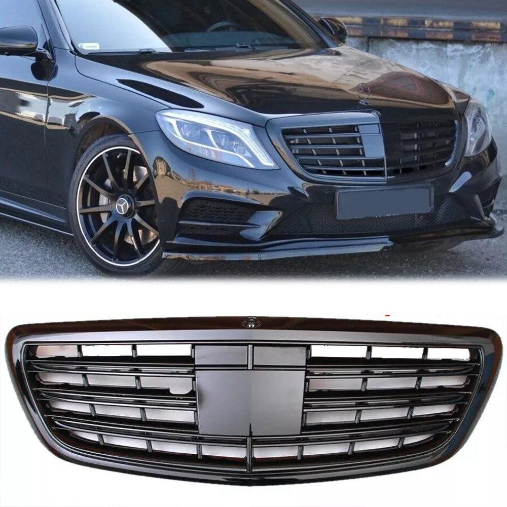 Grille For Mercedes Benz W222 S Class 2013-2020 S560 S450 S600 Grill Gloss Black