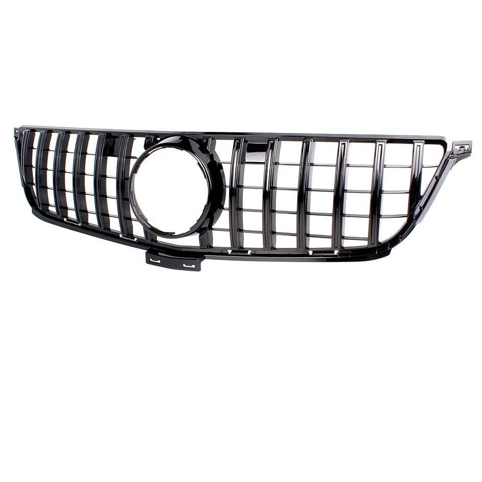 GT Style Front Grille Gloss Black For Mercedes Benz W166 2012-2015 ML350 ML400 ML550 ML63AMG