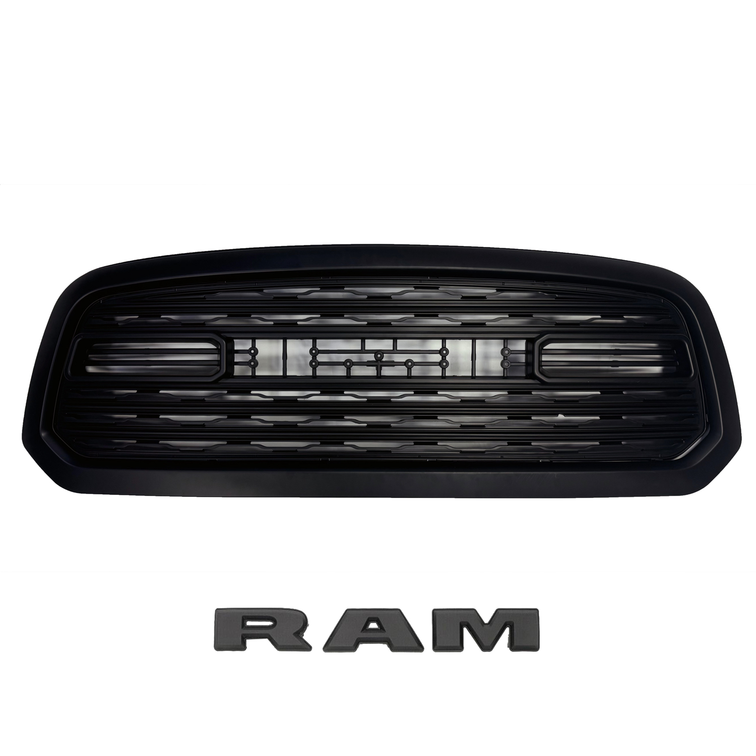 Front Grille For 2013-2018 Dodge Ram 1500 Grill Upgrade Limited Style W/Letter Matte Black
